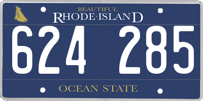RI license plate 624285