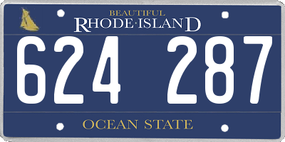 RI license plate 624287