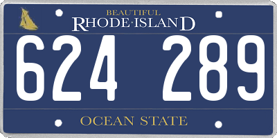 RI license plate 624289