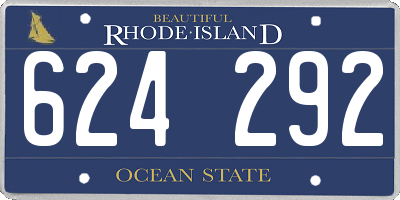 RI license plate 624292