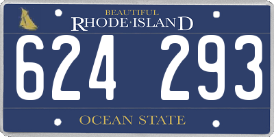 RI license plate 624293