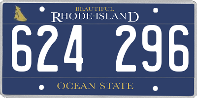 RI license plate 624296