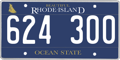 RI license plate 624300