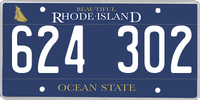 RI license plate 624302