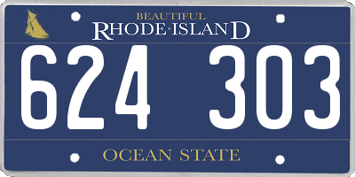 RI license plate 624303