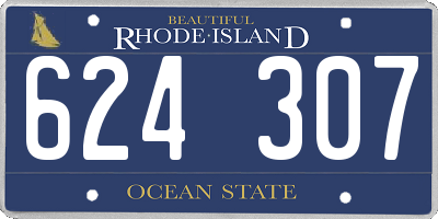 RI license plate 624307
