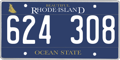 RI license plate 624308
