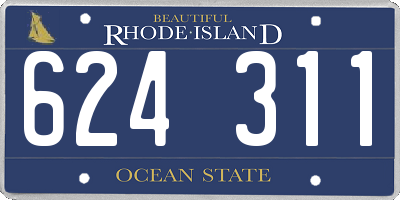 RI license plate 624311