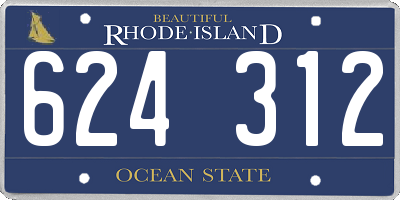 RI license plate 624312