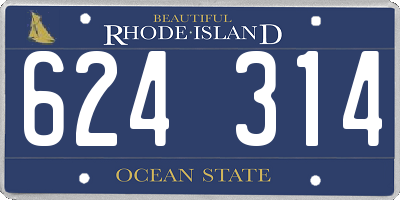RI license plate 624314