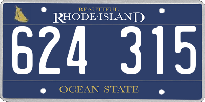 RI license plate 624315