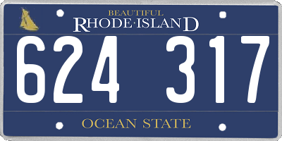 RI license plate 624317