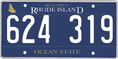 RI license plate 624319