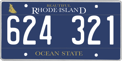 RI license plate 624321