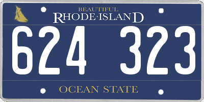RI license plate 624323