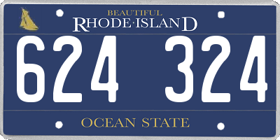 RI license plate 624324