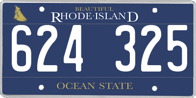 RI license plate 624325