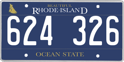 RI license plate 624326