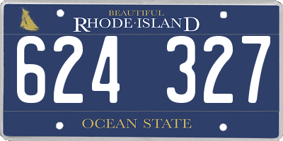 RI license plate 624327