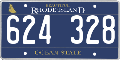 RI license plate 624328