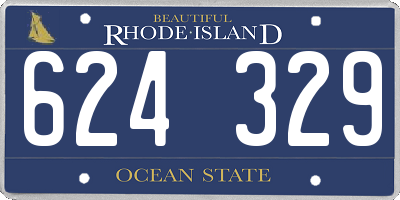 RI license plate 624329