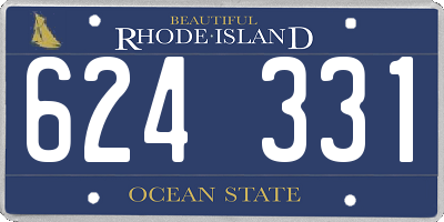 RI license plate 624331
