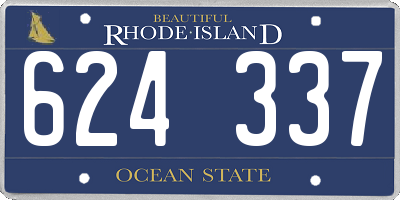 RI license plate 624337