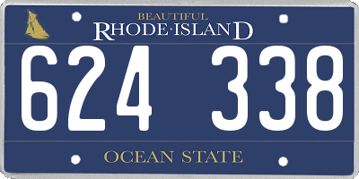 RI license plate 624338
