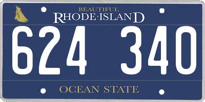 RI license plate 624340