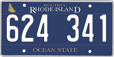 RI license plate 624341