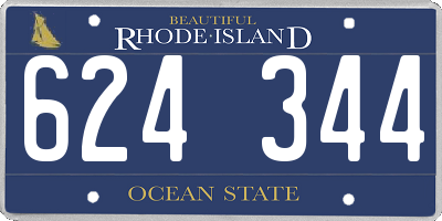 RI license plate 624344