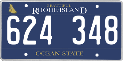 RI license plate 624348