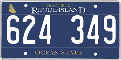 RI license plate 624349