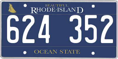 RI license plate 624352