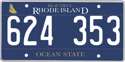 RI license plate 624353