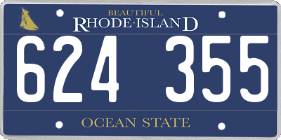 RI license plate 624355
