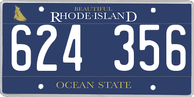 RI license plate 624356