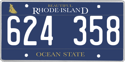 RI license plate 624358