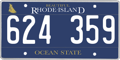 RI license plate 624359