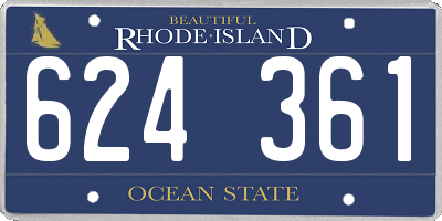 RI license plate 624361