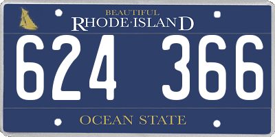 RI license plate 624366