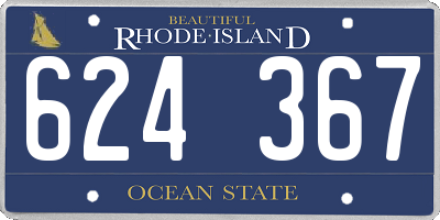 RI license plate 624367