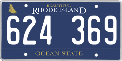 RI license plate 624369
