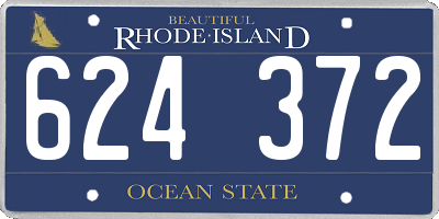 RI license plate 624372