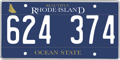 RI license plate 624374
