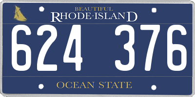 RI license plate 624376