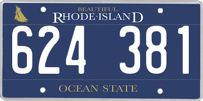 RI license plate 624381