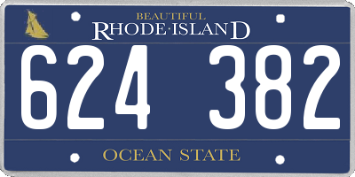 RI license plate 624382