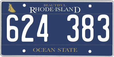 RI license plate 624383