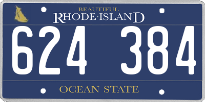 RI license plate 624384